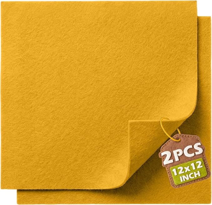 Gold Soft Felt Sheets for Crafts, 1.6mm Thick, Handmade Crafts, DIY Projects