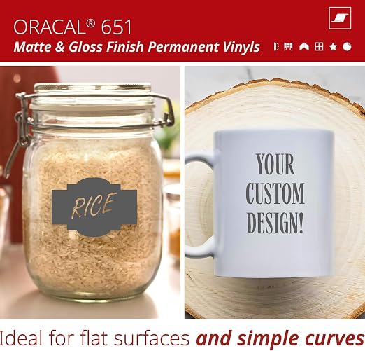 ORACAL 651 Matte Dark Grey Vinyl Durable Roll Easy to Weed Permanent Adhesive