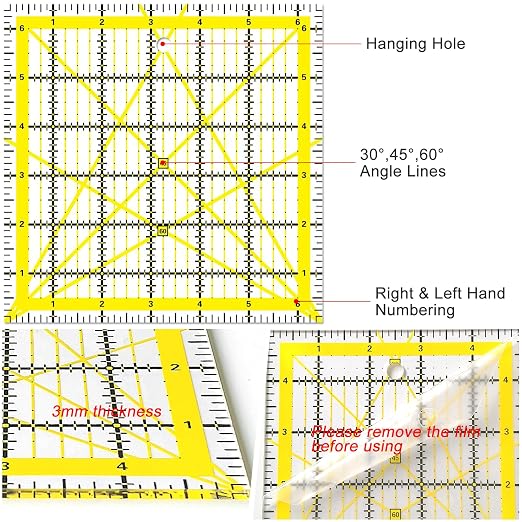 Quilting Rulers 4 Square Ruler Quilting Templates, Quilting Ruler Acrylic Rulers