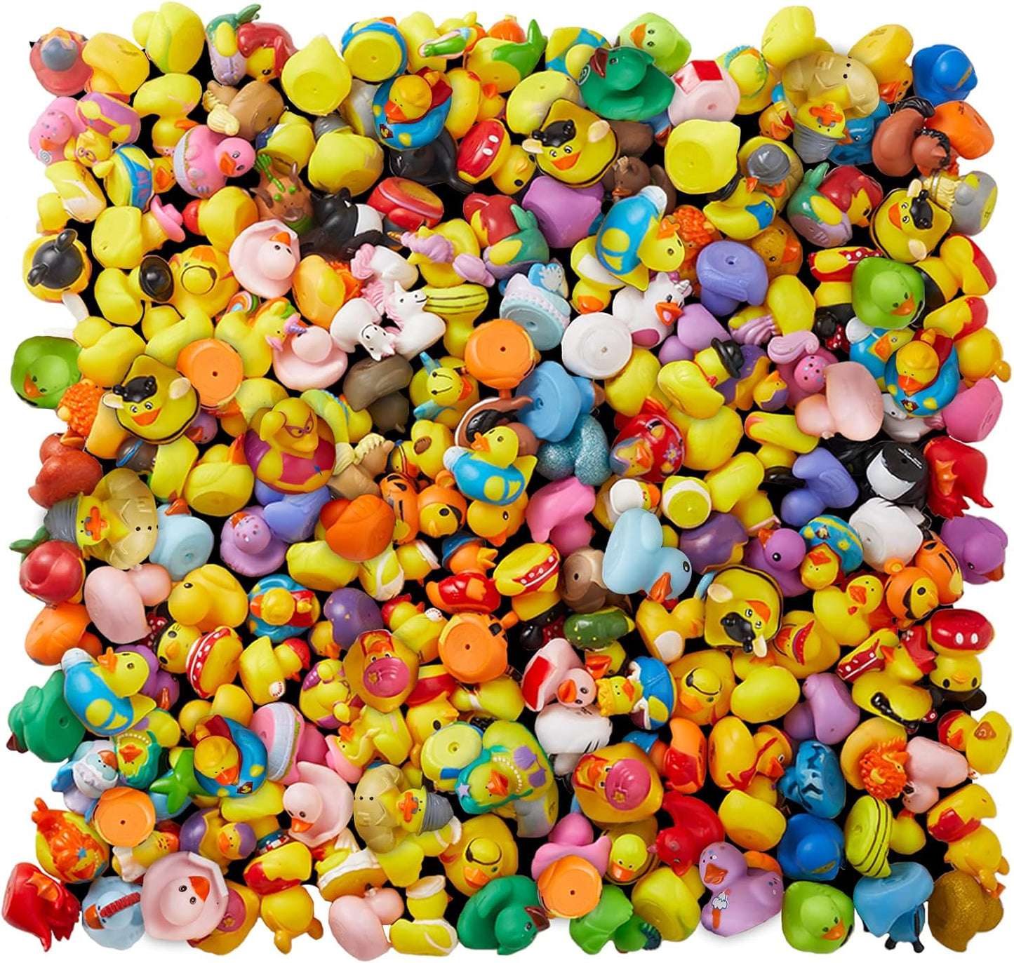 100 Pack Rubber Duck for Jeeps Ducking - 2" Bulk Floater Duck for Kids - Baby Bath Toy Assortment with Bag - Party Favors, Bath Time, Birthdays, and More (100 Varieties)