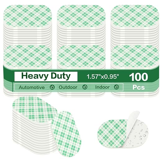 MINGXIN 100Pcs Double Sided Foam Tape Pads, Double Coated Pre-Cut Oval Mounting