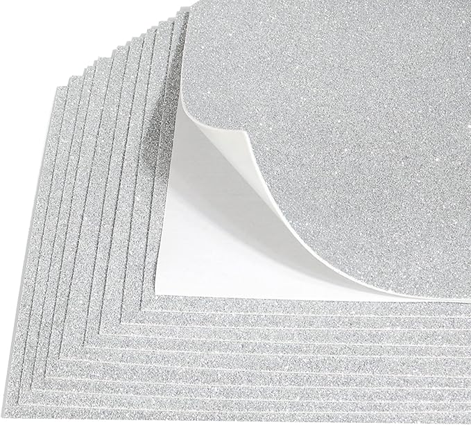 10 Sheets Glitter Paper Sheet for Father‘s Day Decor, A4 Cardstock
