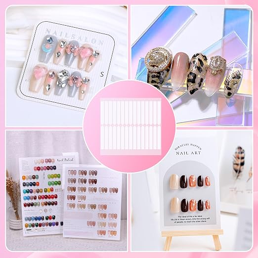 BQAN Double Sided Nail Tape for Press On Nails Display 12 Sheets | 360Pcs Clear