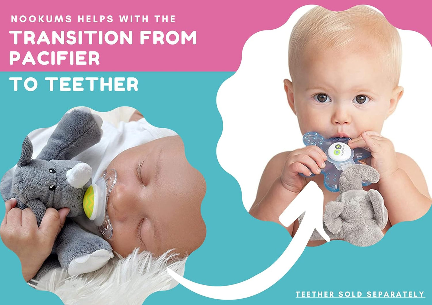 Nookums Paci-Plushies Buddies - Lobster Pacifier Holder - Adapts to Name Brand Pacifiers, Suitable for All Ages, Plush Toy Includes Detachable Pacifier