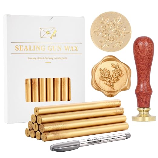 Yoption Wax Seal Kit, Eucalyptus Wax Seal Stamp, Wine Packages