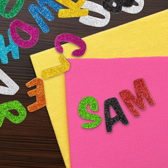 Bright Creations Foam Sparkle Alphabet Letter Stickers