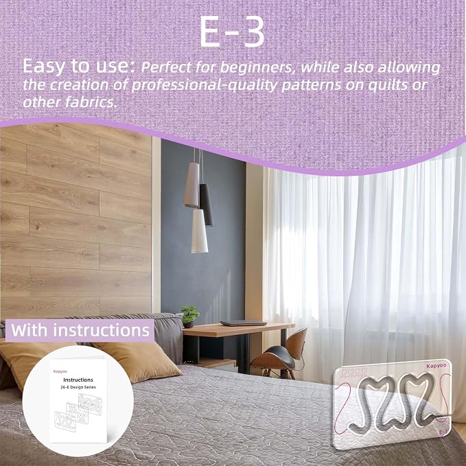 3Pcs Free Motion Quilting Templates