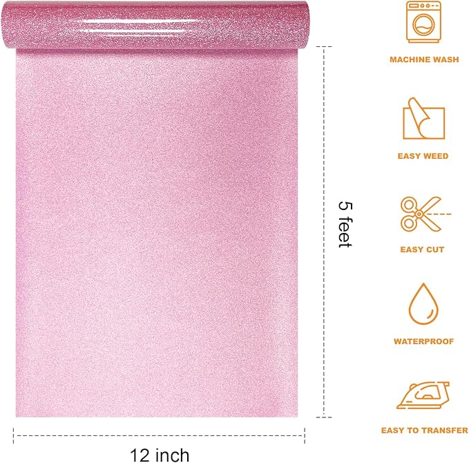 Glitter HTV Heat Transfer Vinyl Rolls