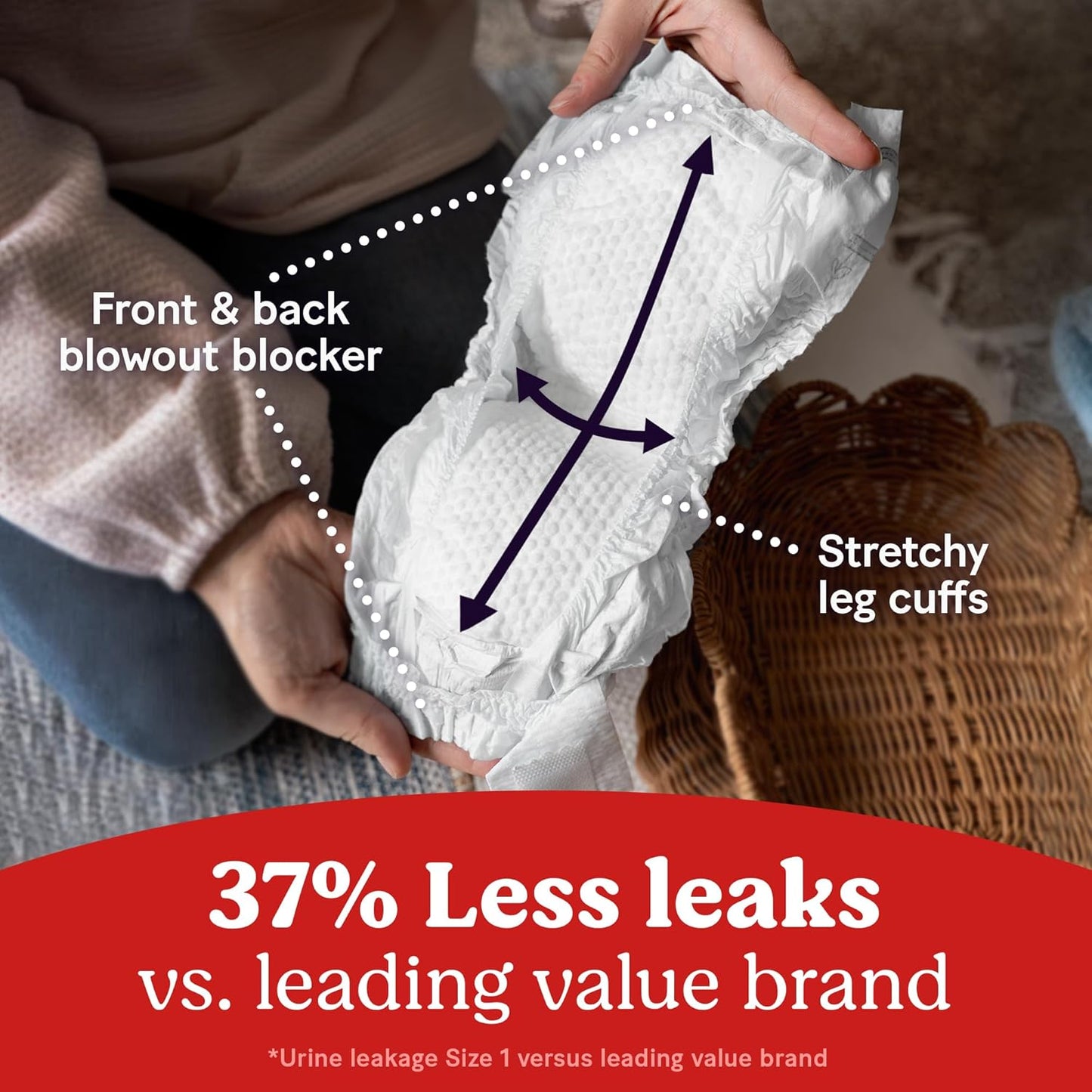 Huggies Size 4 Diapers, Little Snugglers Baby Diapers, Size 4 (22-37 lbs), 22 Count, Packaging May Vary