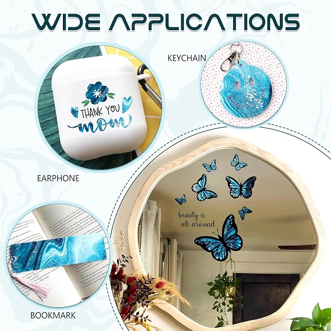 Tintnut Marble Permanent Vinyl 8 Pcs 12x10in Blue Self Adhesive Vinyl |