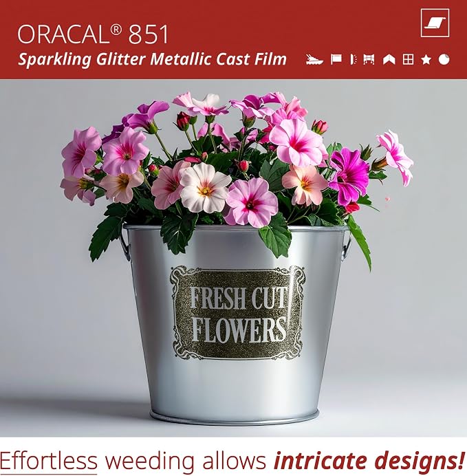 ORACAL 851 Cast Golden Knight Metallic Sparkle Glitter Craft Film Premium