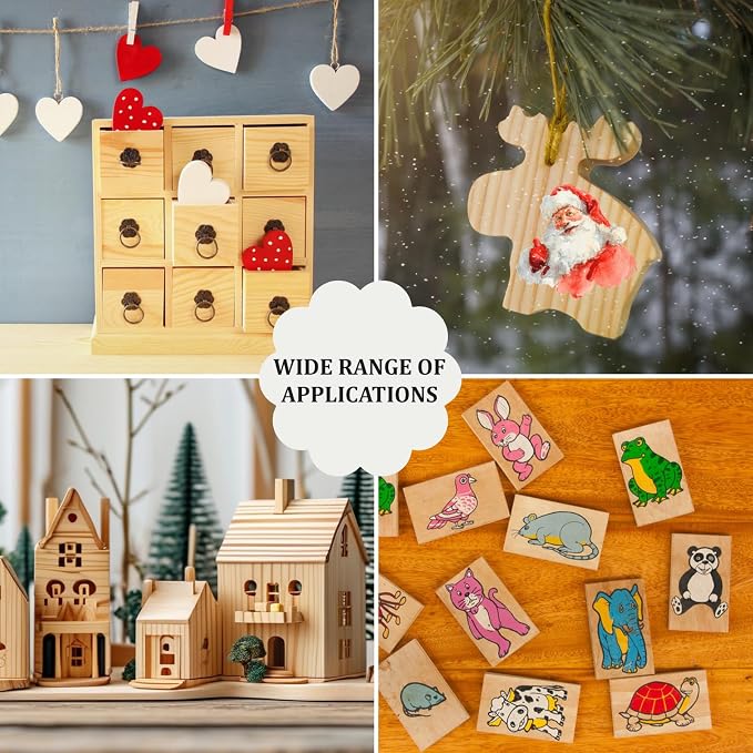 Wooden Blocks for Crafts, 6″ X 6″ Wood Blocks Squares for Crafts1/4″ Thick