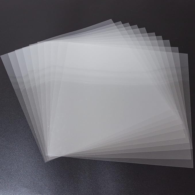 7 Mil Blank Mylar Stencil Sheet, 12 x 12 Inch Clear Plastic Sheets, Acetate