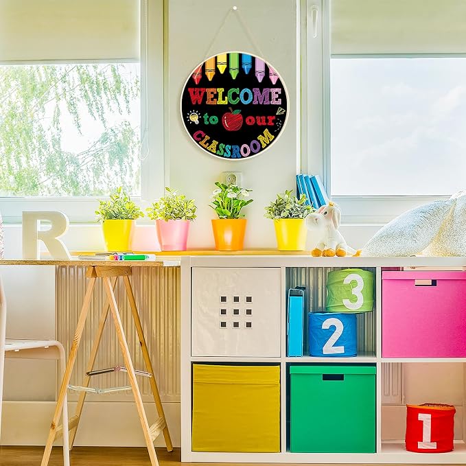 Large Welcome Sign for Classroom Decoration Crafts Hanging to Paint DIY Blank