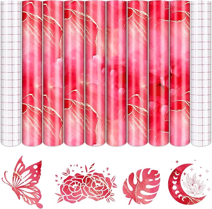 Tintnut Marble Permanent Vinyl 8 Sheets 12x10in Rose Pink Adhesive Vinyl |