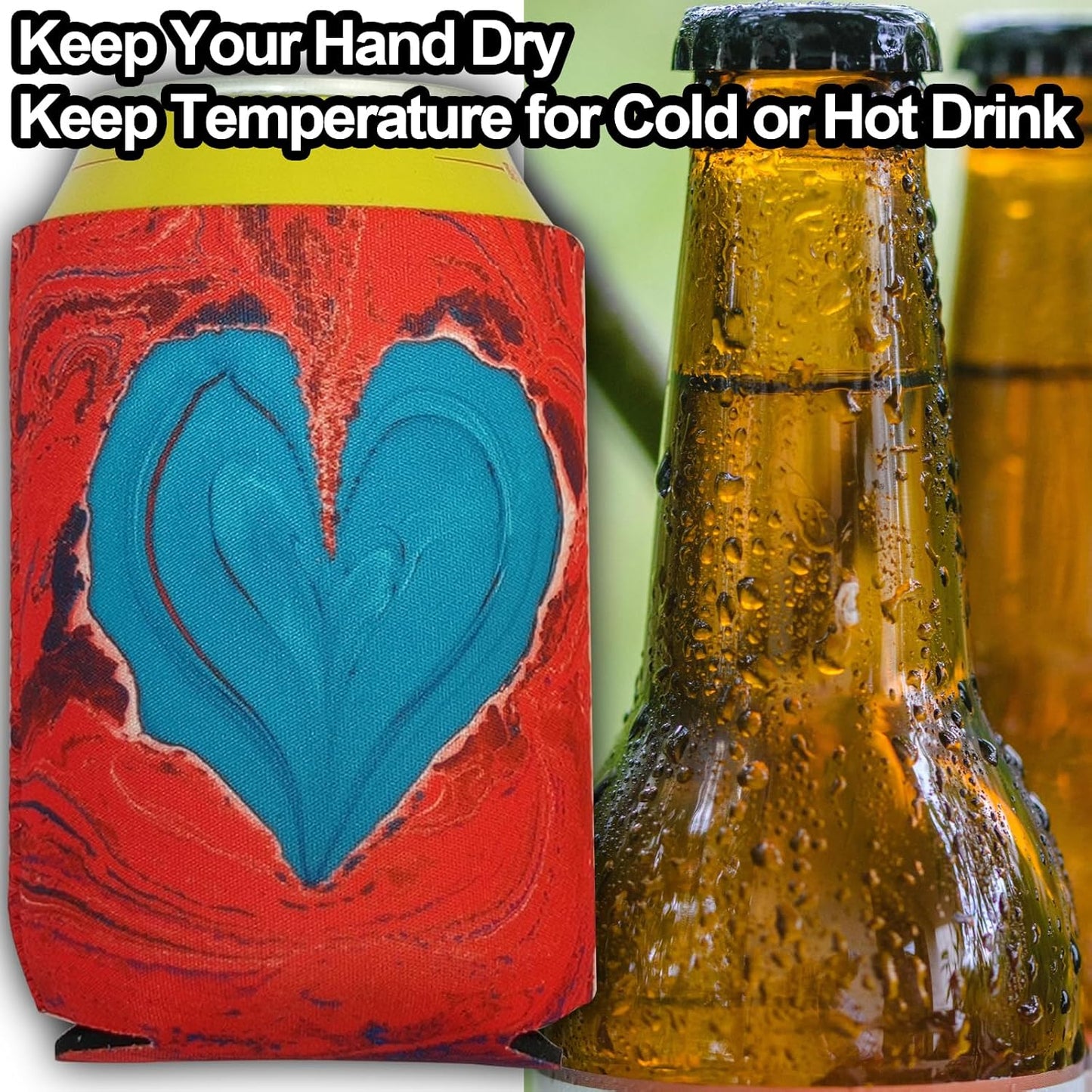 Beer Can Coolers Sleeves Soft Insulated Reusable Can Coolers for Beer, Bottles,Soda Covers for Beach, Wedding Favors Birthday Bachelor Party DecorationsSummer Pool Parties,16 Pack (16)
