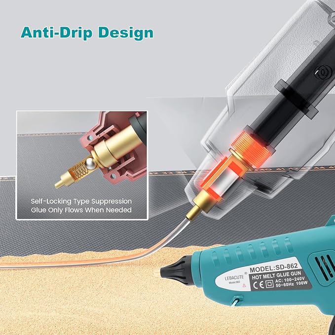 Professional Hot Glue Gun Kit, Full Size,