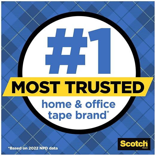 Scotch Wall-Safe Tape, 2 Dispensered Rolls, Sticks Securely, Removes Cleanly