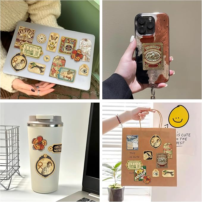 PRSTINCOL 116Pcs Vintage Stickers
