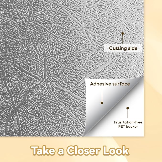 HTVRONT Textured Metallic Permanent Vinyl