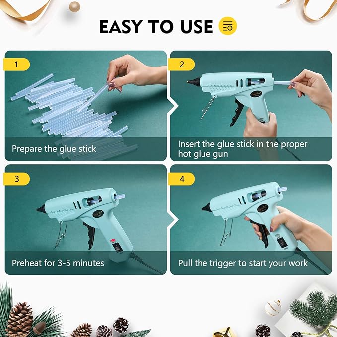 Magicfly Mini Hot Glue Gun Sticks, Huge Pack of 300, Compatible