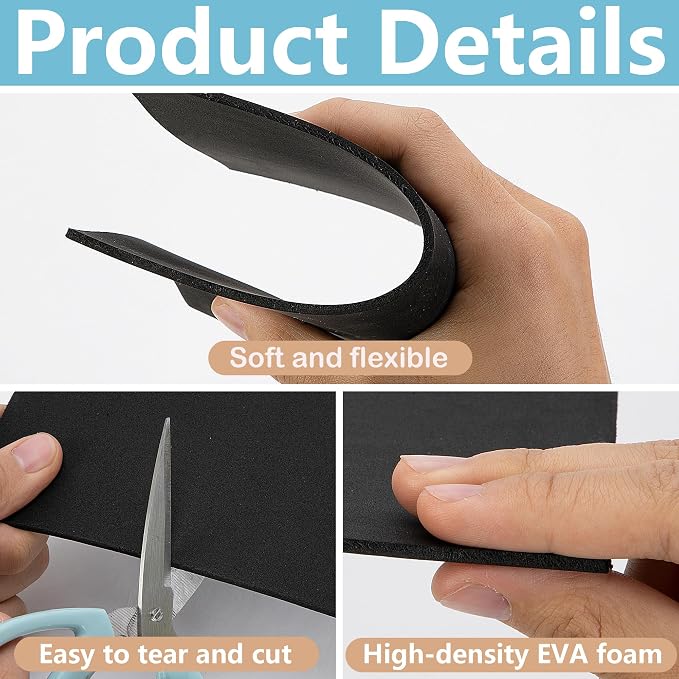 codree 8 Pcs 3mm Thick Embroidery Foam- 6 x 9 Inch EVA Foam Sheets
