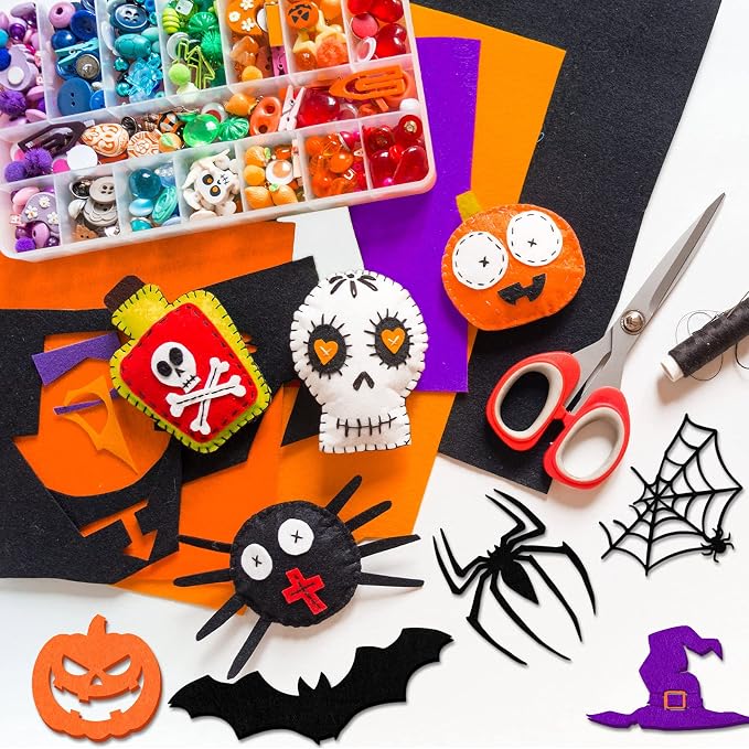 24 Piece Halloween Felt Fabric Sheets