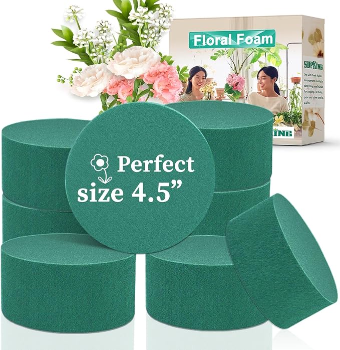 SupKing 8 Pcs Round Floral Foam 4.5"