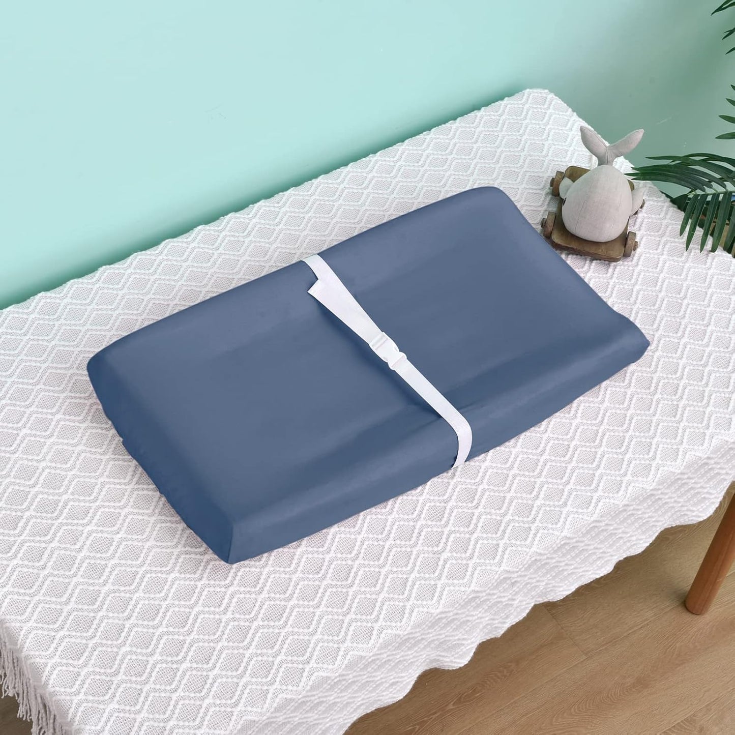 david's Kids 3 Pack Changing Pad Cover Set, Ultra Soft Breathable Cozy Microfiber Diaper Change Table Sheets for Baby Girls, Fit Most Changing Pads, Black & Grey & Navy Blue