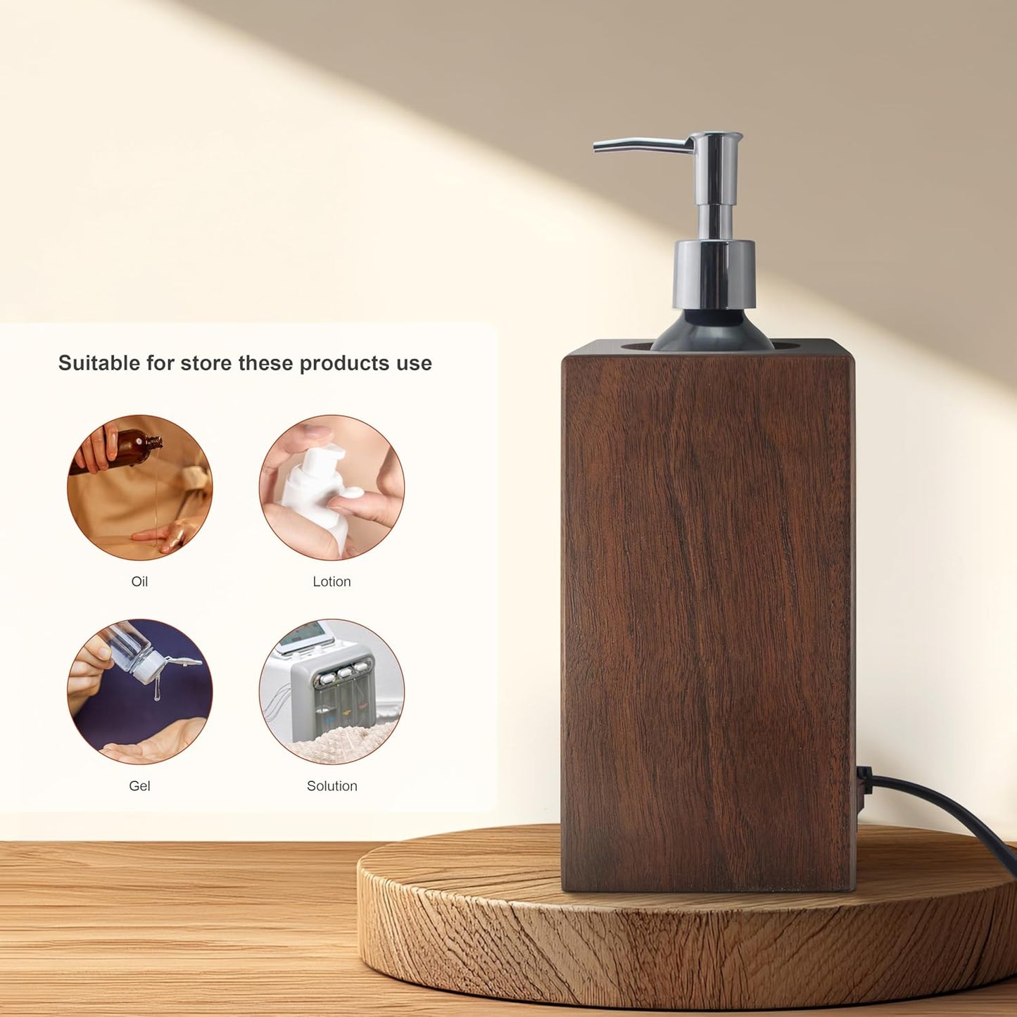 Elitzia ETOH01 ETOH02 Massage Oil Warmer Use Metal Pump Bottle Dispenser 1 Pack 8.45oz/250ml Portable Cylinder Massage Oil Gel Lotion Pump Durable Refillable Containers (Aluminum Oxide Bottle)
