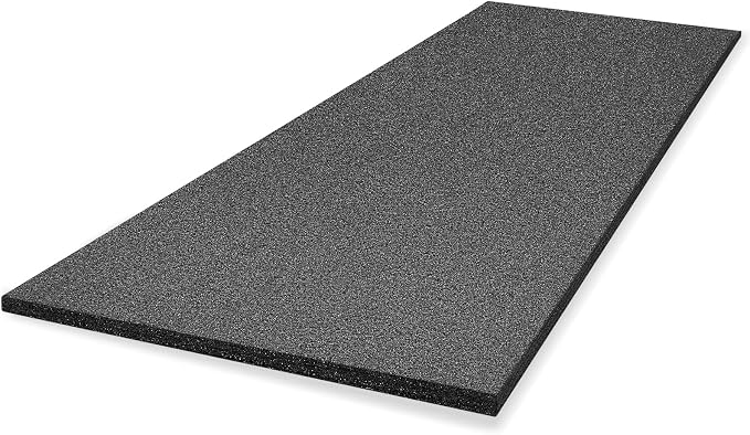Ramede Customizable Polyethylene Foam Sheet 54 x 16 x 0.5 Inch Black Foam