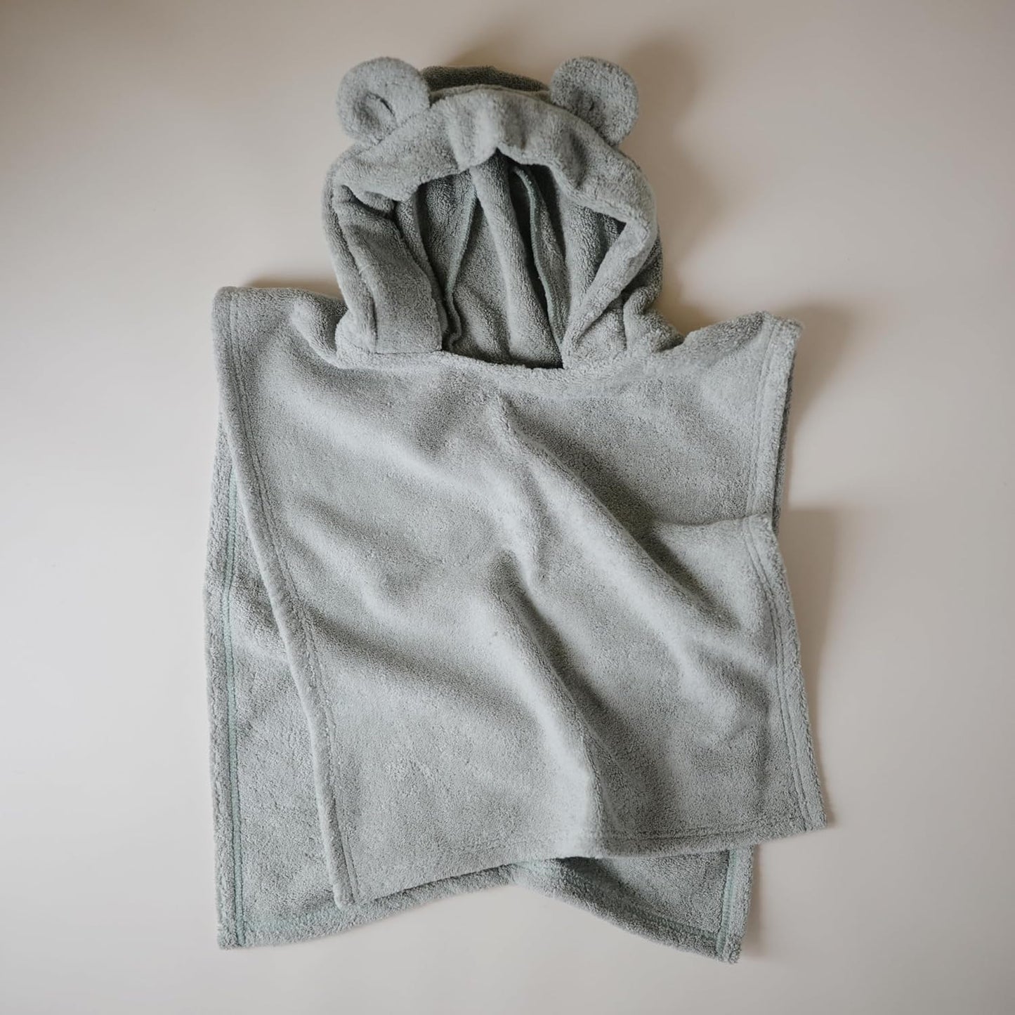 mushie Poncho Towel for Toddlers and Kids (Moss) | Organic Terry Cotton | Ages 1-3 Years