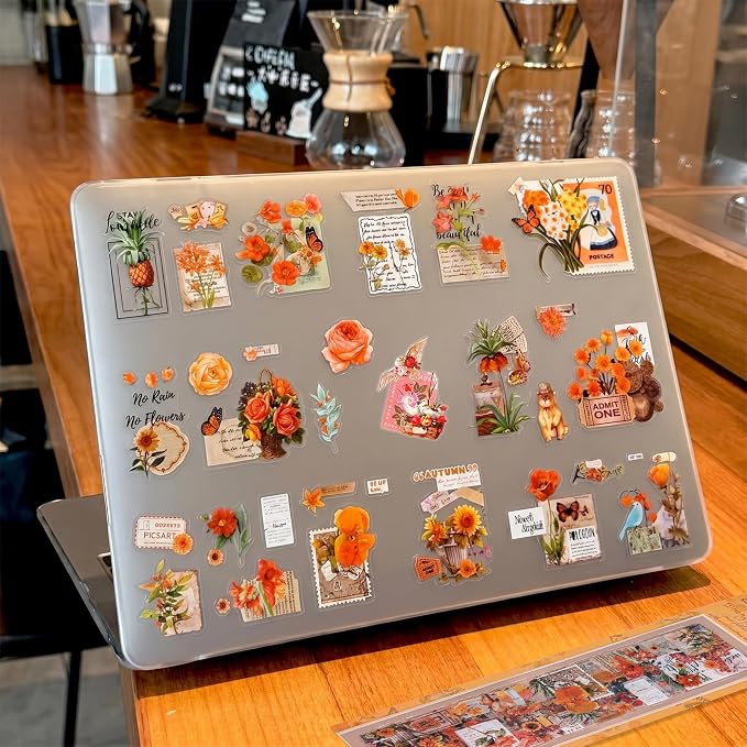 555Pcs Flower Stickers Journal Vintage Scrapbook Floral Plant Sticker | Flower