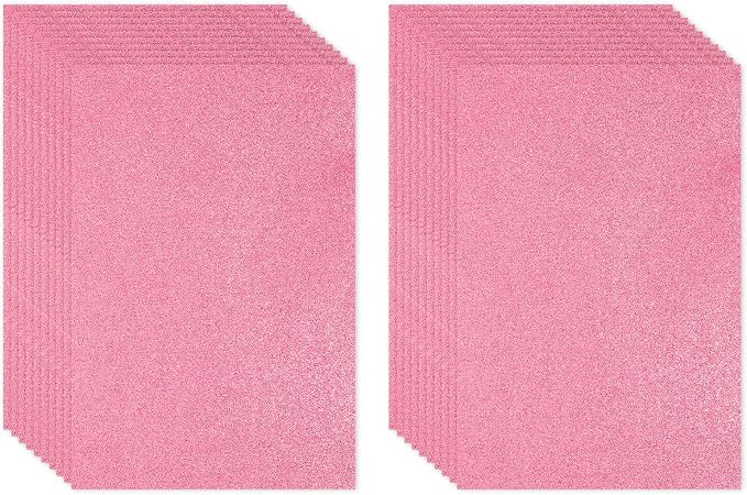 PATIKIL Dark Pink Shiny EVA Glitter Foam Sheet 11 x 8 Inch 2mm Thick