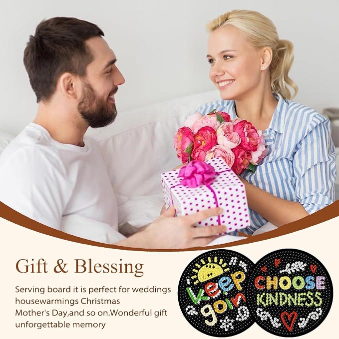 Gemozaic 8PCS Inspirational Diamond Art Coasters Kit