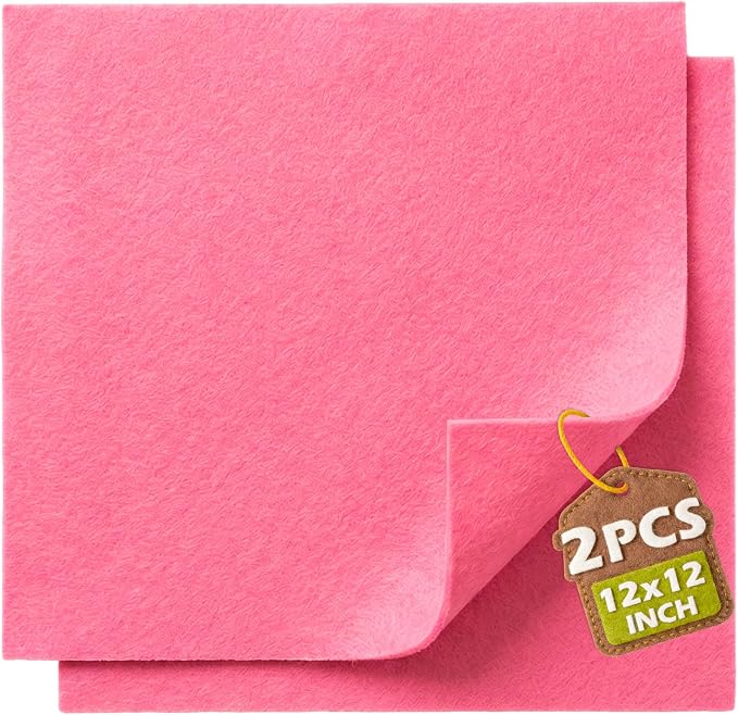 Azalea Pink Soft Felt Sheets for Crafts, 1.6mm Thick, Handmade Crafts, DIY