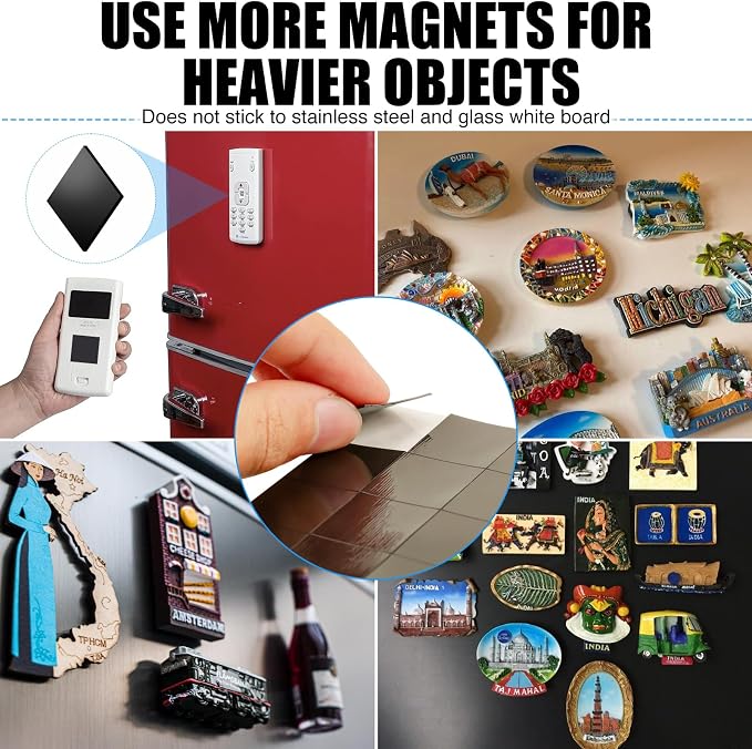 80Mil Magnetic Sheets with Adhesive 8.5" x 11", Self Sticky Anisotropic Sheet