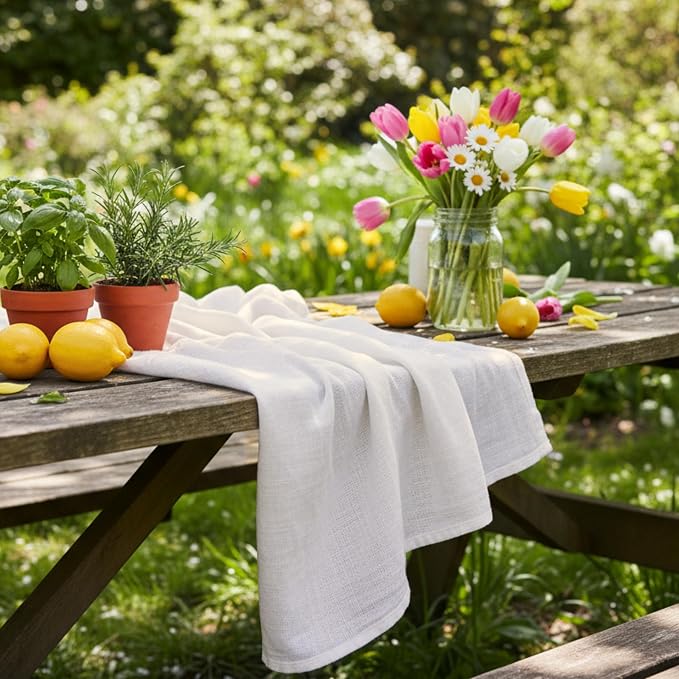Flour Sack Towels | Tea Towel for Crafts| Kitchen Dish Cotton Blank Towel for