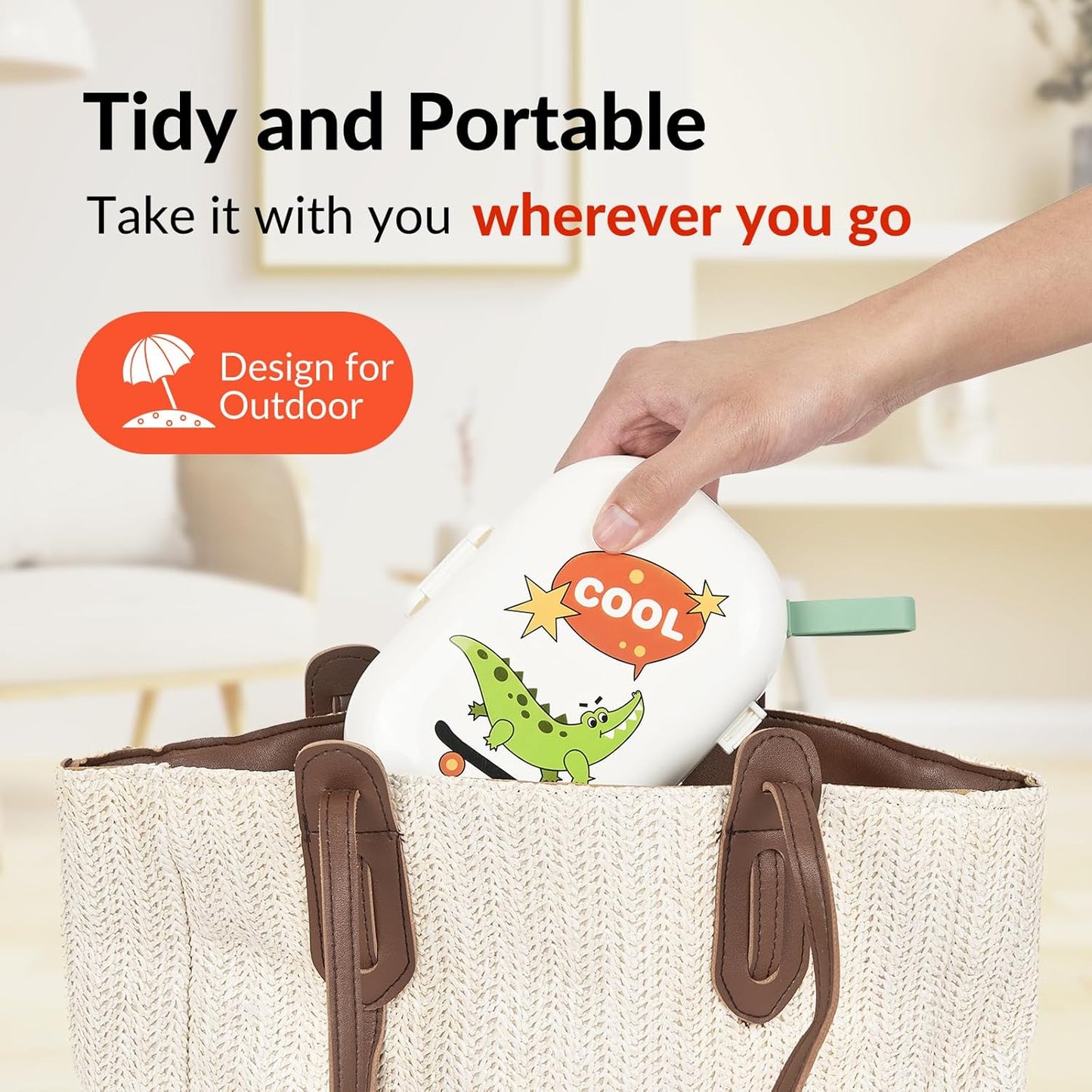 Portable 6 in 1 Travel Kit, Baby Travel Essentials, Bottle Brush Set, Silicone Brushes, Nipple & Straw Cleaner, Soap Dispenser, Storage Box & Drying Rack