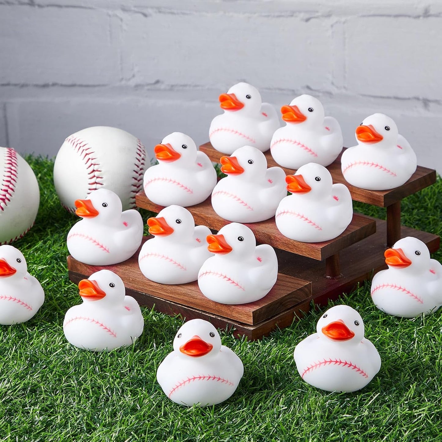 Deekin 50 Pcs Rubber Duck 2 Inch Bulk Sport Party Favors for Birthday Party Decorations Club Player Gift (Baseball)