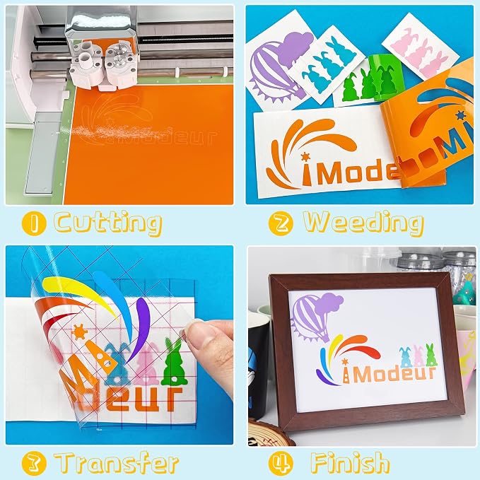 IModeur 65 Pack Matte Permanent Vinyl Vinyl Sheets