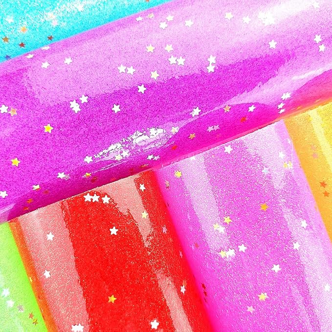 AOUXSEEM Jelly Transparent Leather Vinyl Sheets, Candy Solid Colors Waterproof