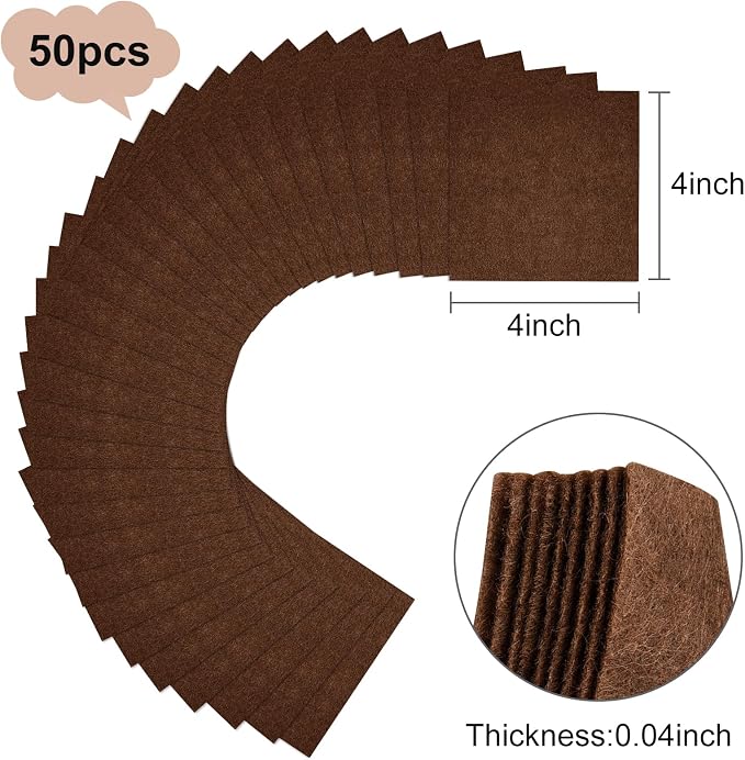 Morcheiong 50 Pcs Felt Fabric Soft Felt Fabric Sheet