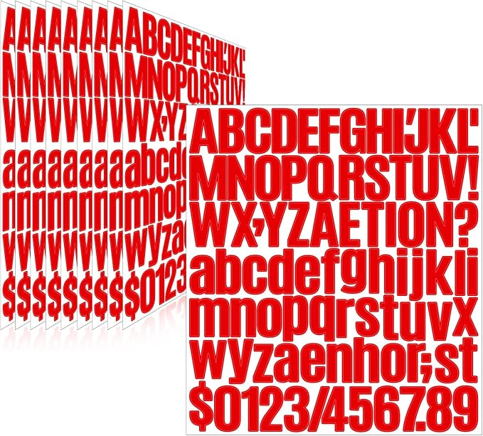 Letter Stickers, Mailbox Numbers, 1.5 Inch Waterproof Vinyl Alphabet | 1