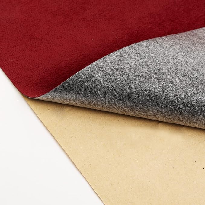 Removable Velvet Flock Self Adhesive Felt Fabric Liner Dark Red Velvet Drawer