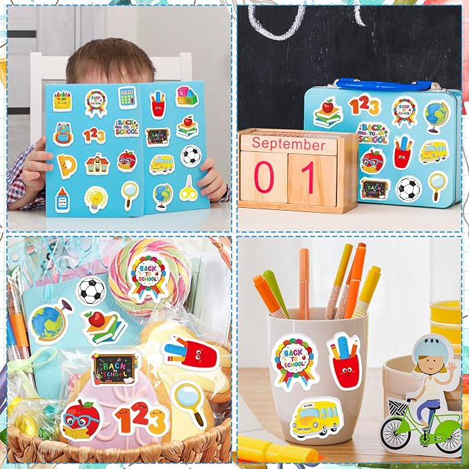 300Pcs Back to School Foam Stickers, Colorful Self-Adhesive First Day of School