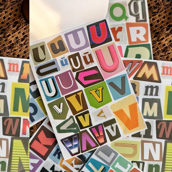 Retro Alphabet Letter Stickers Book