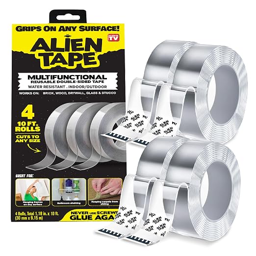 ALIEN TAPE Heavy Duty Double Sided Tape, Nano Tape, Feet Clear Adhesive Tape