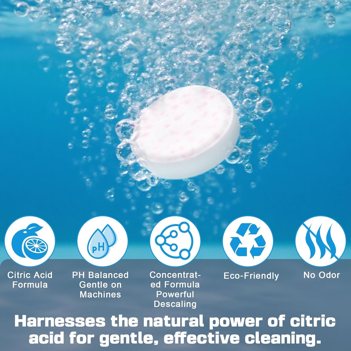 xcivi 40 Count Descaling Tablets Descales Compatible with Momcozy, Baby Brezza Bottle Washer, Descaling Tablets for Milk & Limescale Removal, Effective for Bottle Washer, Warmer, Sterilizer