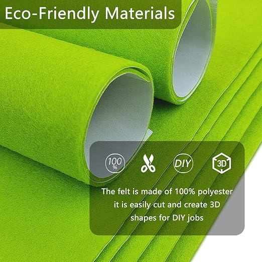 Jtnohx Self Adhesive Felt Sheets, 12 Pieces Felt Fabric